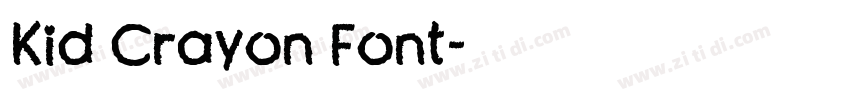 Kid Crayon Font字体转换